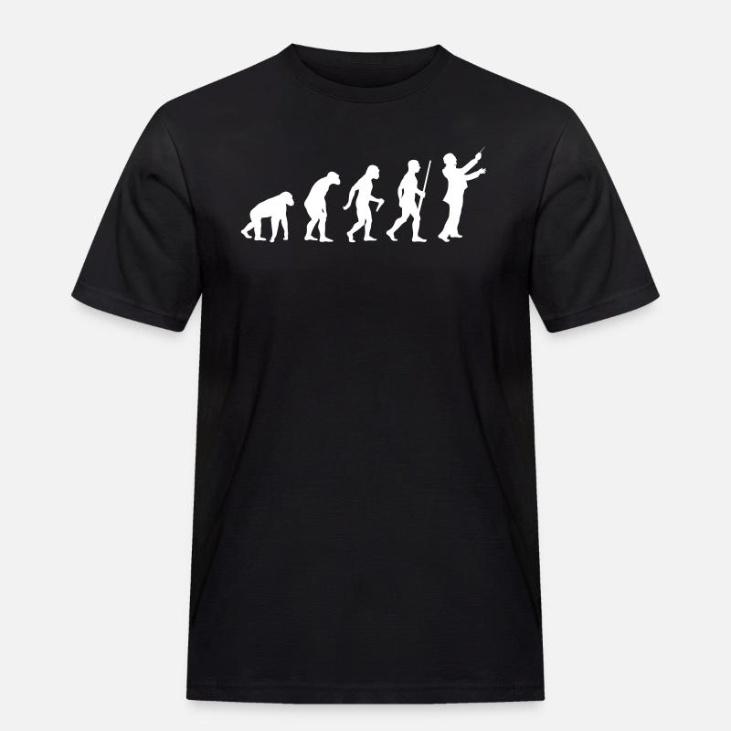 Conductor Evolution - Männer Workwear T-Shirt - Schwarz