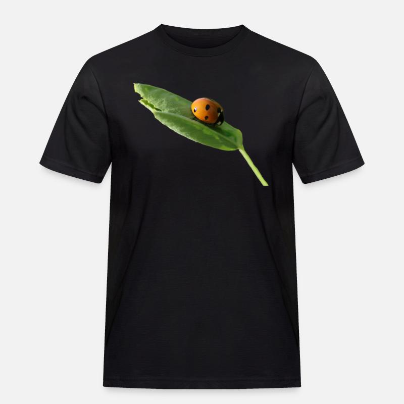 Glückskäferchen Marienkäfer ohne text - Männer Workwear T-Shirt - Schwarz