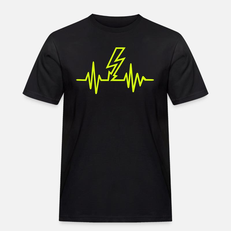 Elektriker - Männer Workwear T-Shirt - Schwarz