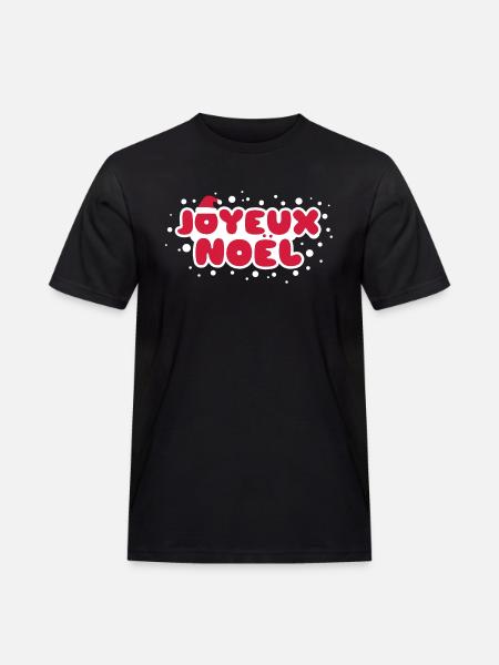 Joyeux Noël - Männer Workwear T-Shirt - Schwarz
