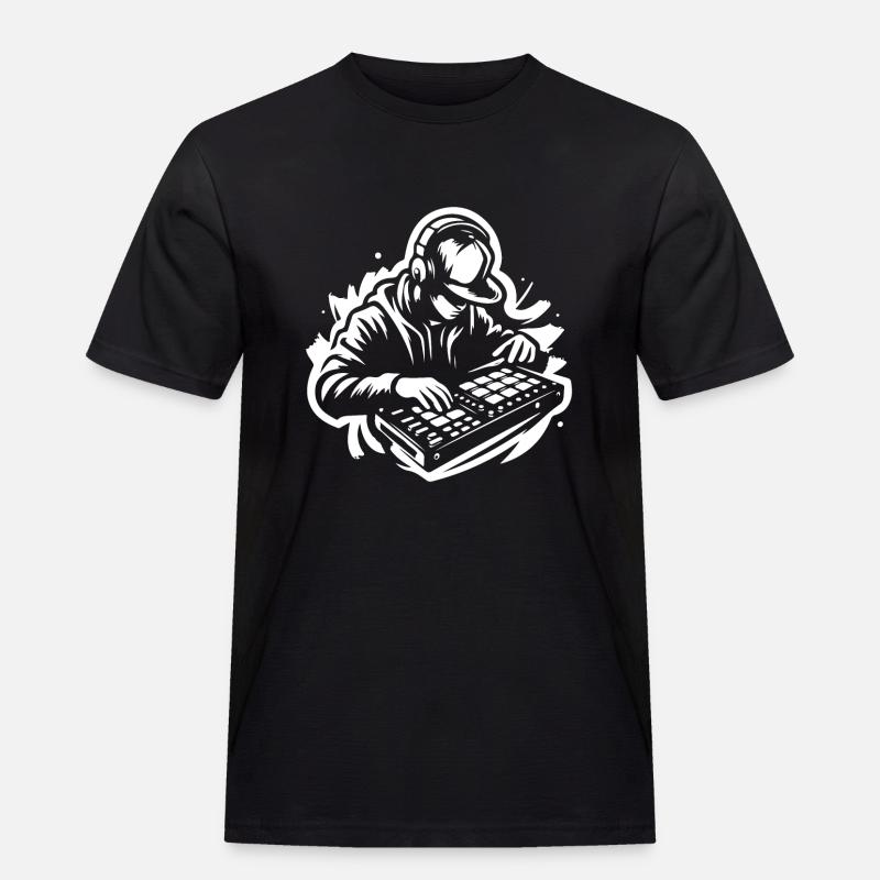 Beatmaker - Männer Workwear T-Shirt - Schwarz