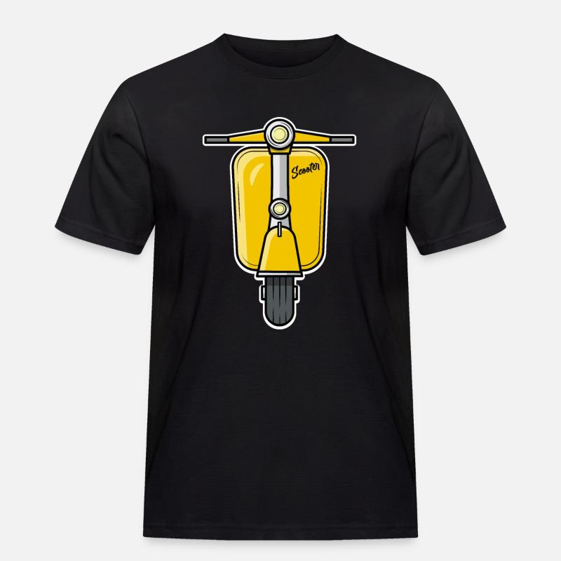 Scooter Motorroller Roller gelb - Männer Workwear T-Shirt - Schwarz