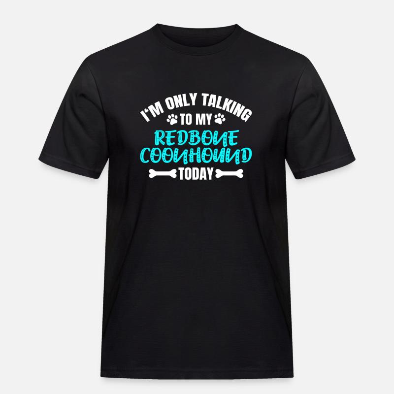 Redbone Coonhound - Männer Workwear T-Shirt - Schwarz