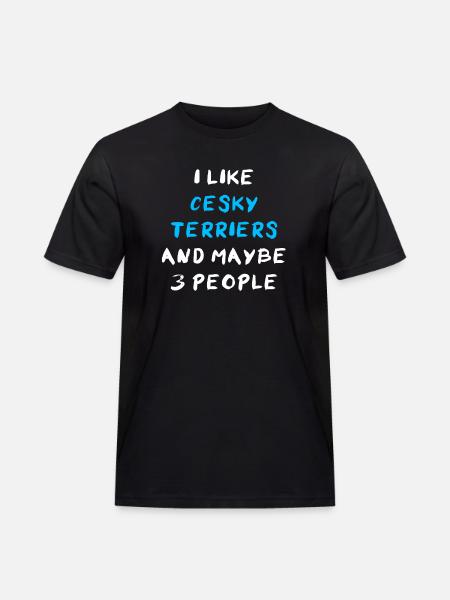 Cesky Terrier - Männer Workwear T-Shirt - Schwarz