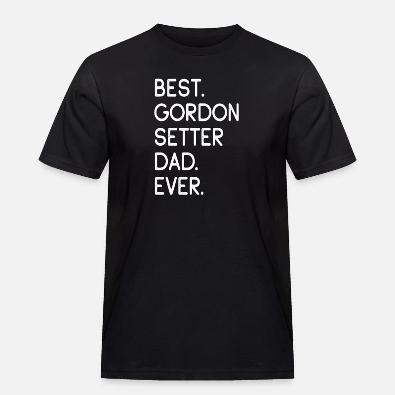 Gordon Setter - Männer Workwear T-Shirt - Schwarz