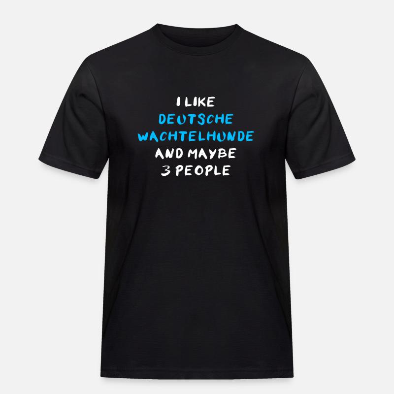 Deutscher Wachtelhund - Männer Workwear T-Shirt - Schwarz