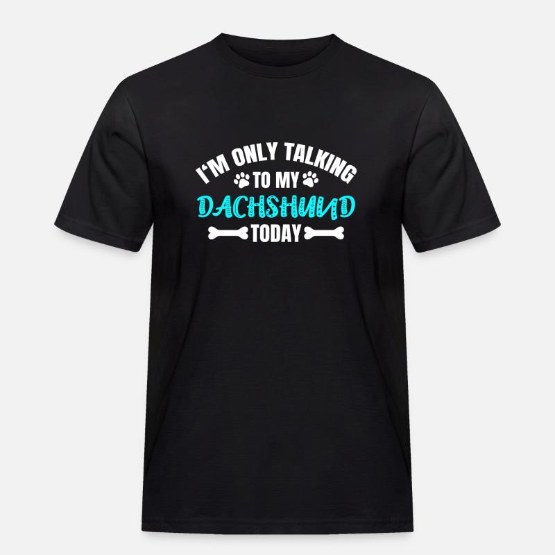 Dachshund Dackel - Männer Workwear T-Shirt - Schwarz