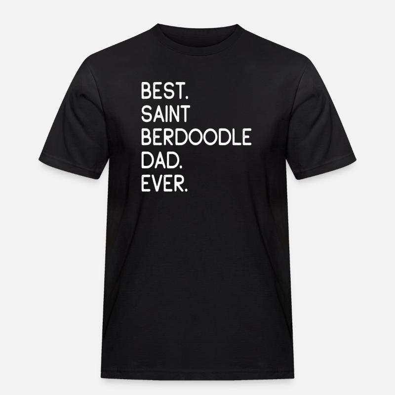 Saint Berdoodle - Männer Workwear T-Shirt - Schwarz