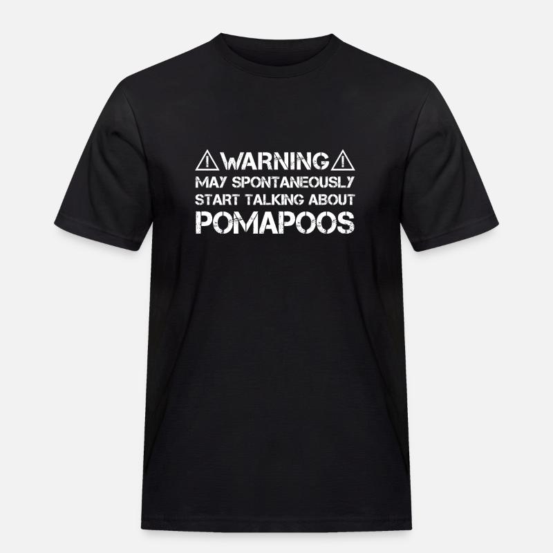 Pomapoo Pom-A-Poo - Männer Workwear T-Shirt - Schwarz