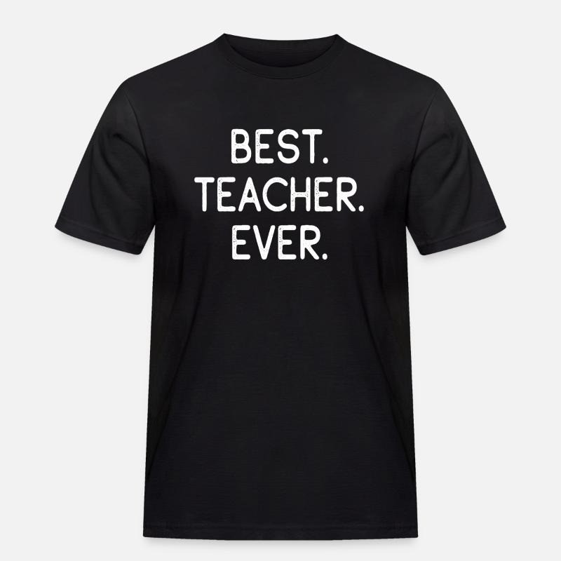 Bester Lehrer - Männer Workwear T-Shirt - Schwarz