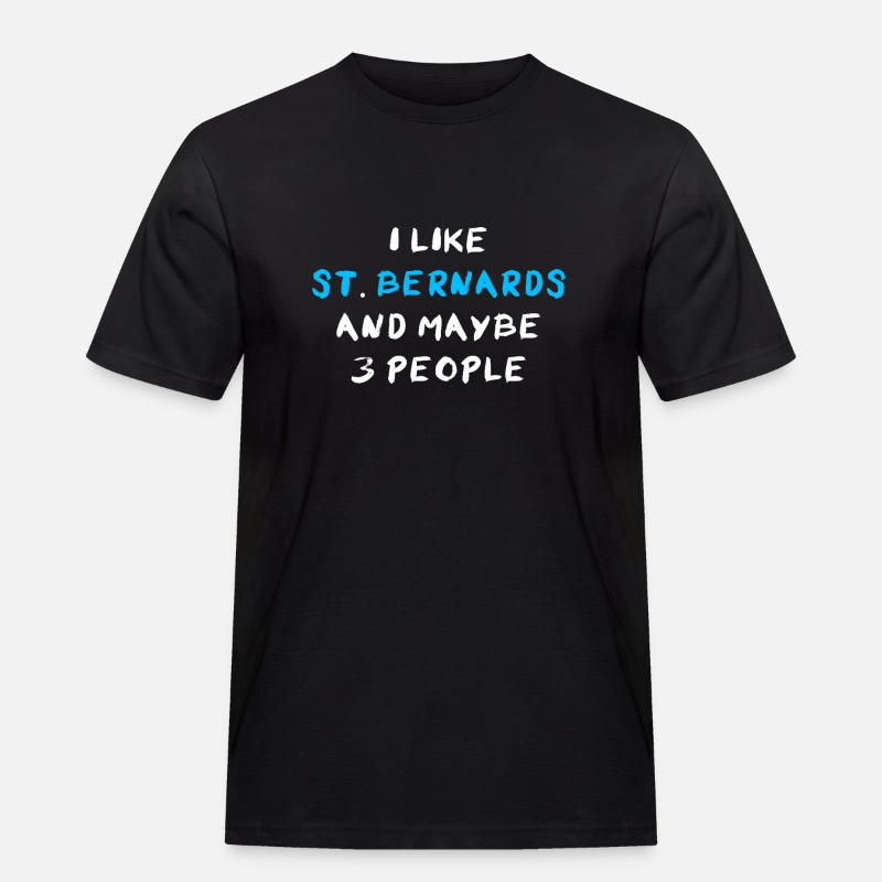 St. Bernard Bernhardiner - Männer Workwear T-Shirt - Schwarz