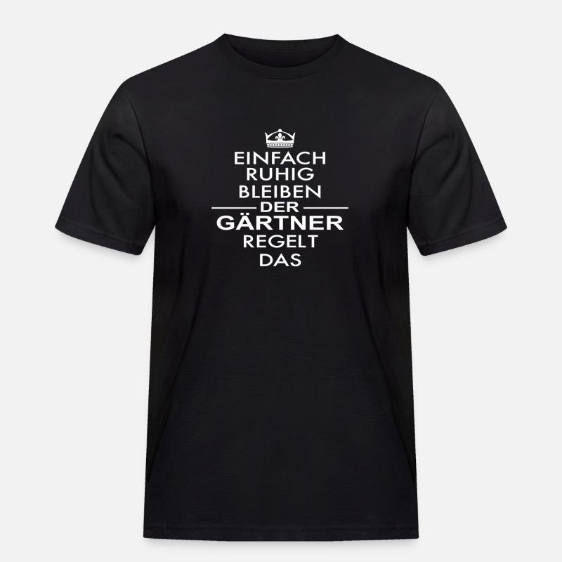 DER GÄRTNER - Männer Workwear T-Shirt - Schwarz
