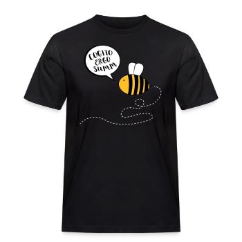 Philosophie Sokrates Biene Lustiger Spruch Tier - Männer Workwear T-Shirt - Schwarz - Vorne - AI Model Male 178 light (178cm)