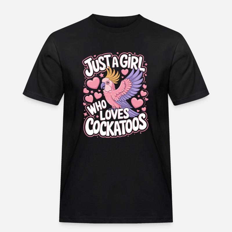 Kakadu Papagei Mädchen Spruch - Männer Workwear T-Shirt - Schwarz