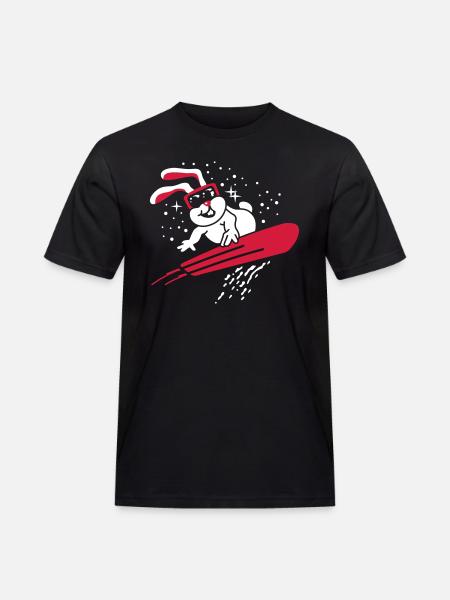 Śnieg Bunny - Narty - Snowboard - Sporty zimowe 2C - Męska koszulka robocza - czarny