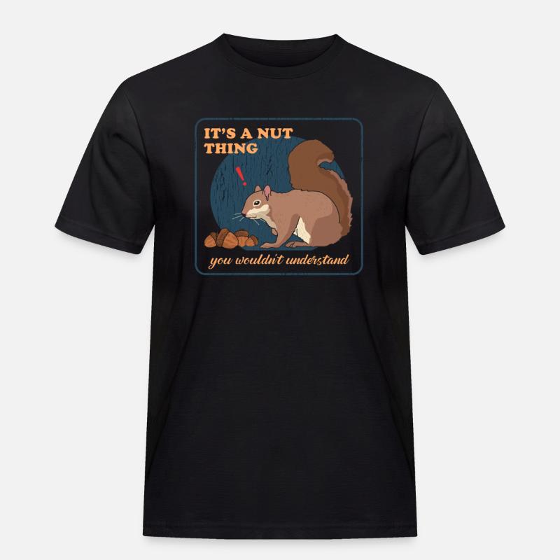 Süßes Eichhörnchen Grauhörnchen Geschenk - Männer Workwear T-Shirt - Schwarz