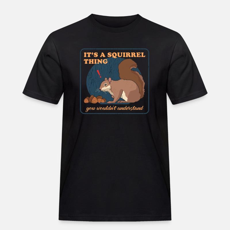 Süßes Eichhörnchen Grauhörnchen Hörnchen Geschenk - Männer Workwear T-Shirt - Schwarz