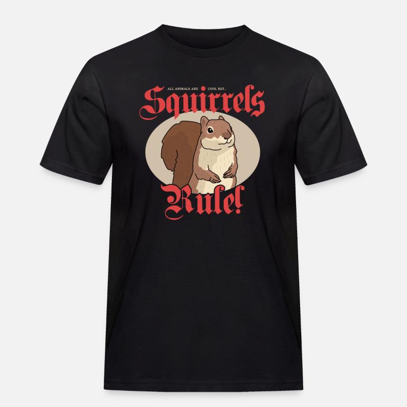 Süßes Eichhörnchen Grauhörnchen Hörnchen Geschenk - Männer Workwear T-Shirt - Schwarz