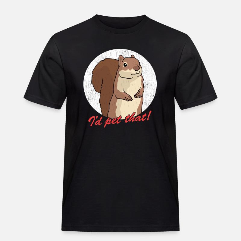 Süßes Eichhörnchen Hörnchen Grauhörnchen Geschenk - Männer Workwear T-Shirt - Schwarz