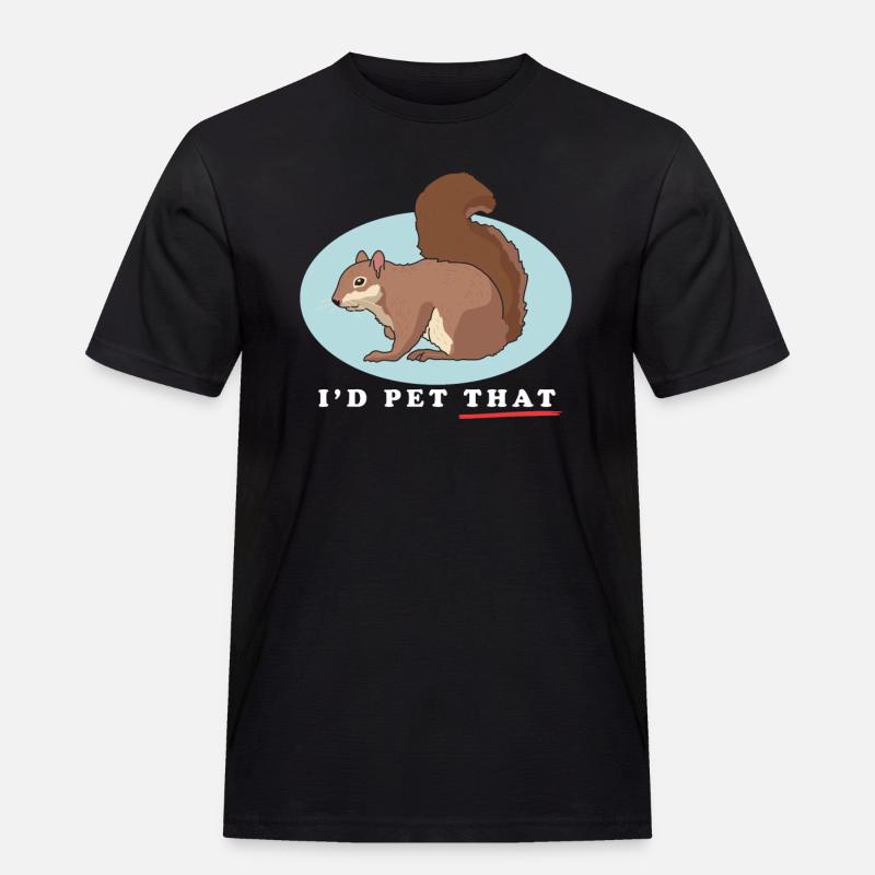 Süßes Eichhörnchen Hörnchen Geschenk - Männer Workwear T-Shirt - Schwarz