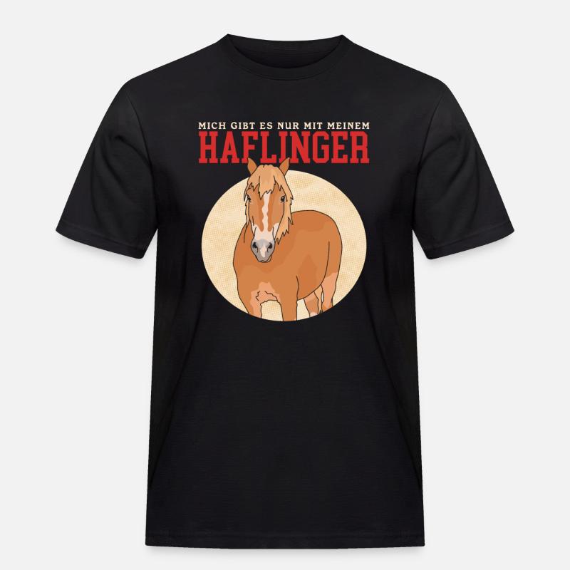 Haflinger Pferde Haffi Pferdebesitzer Geschenk - Männer Workwear T-Shirt - Schwarz