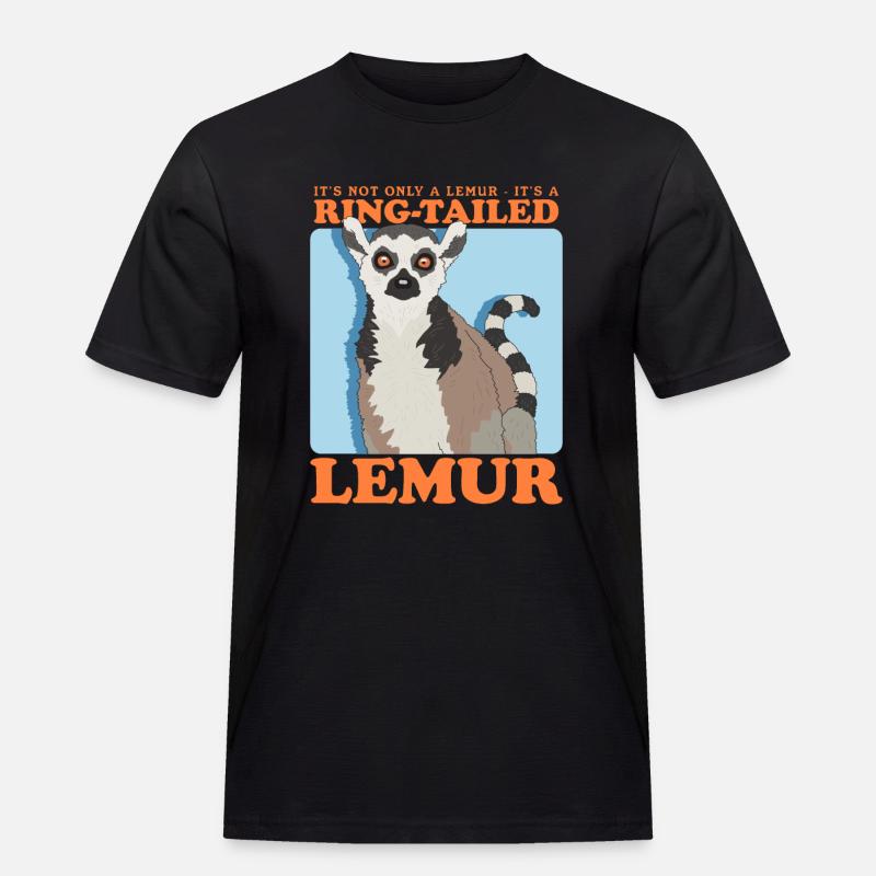 Lemur Katta Ringelschwanz Lemure Geschenk - Männer Workwear T-Shirt - Schwarz