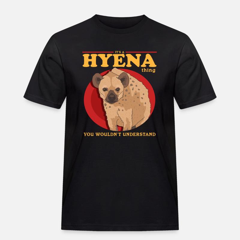 Hyäne Hyänen Tüpfelhyäne Geschenk - Männer Workwear T-Shirt - Schwarz