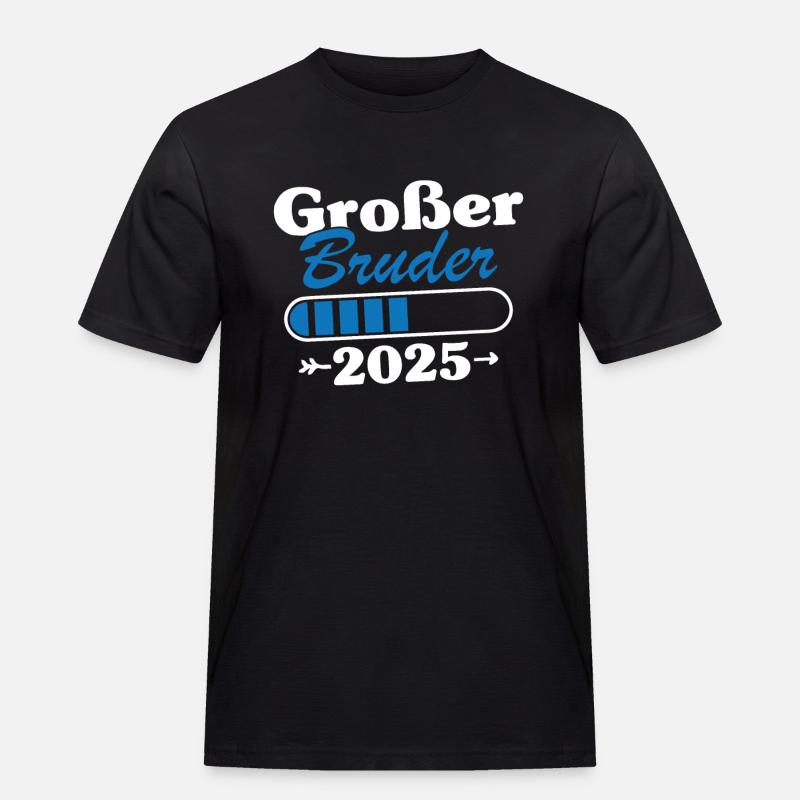 Großer Bruder Loading 2025 - Männer Workwear T-Shirt - Schwarz