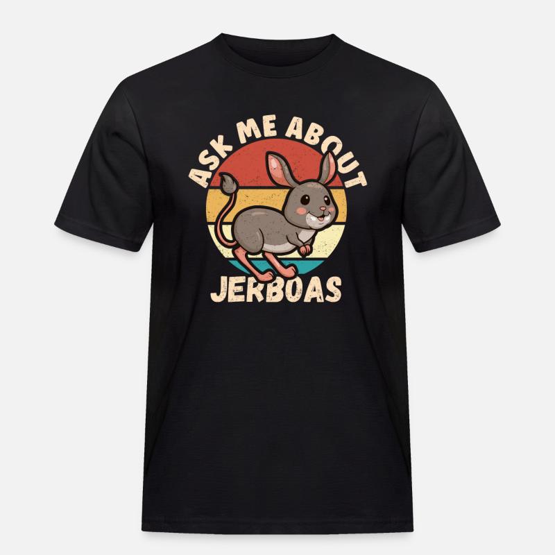 Springmaus Springmäuse Wüstenspringmaus Geschenk - Männer Workwear T-Shirt - Schwarz