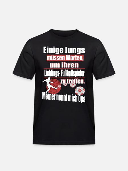 Fußball Opa - Männer Workwear T-Shirt - Schwarz