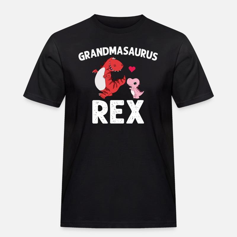 Oma Grandmasaurus Rex - Männer Workwear T-Shirt - Schwarz