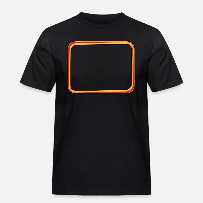 text frame fire - Men's Workwear T-Shirt - black