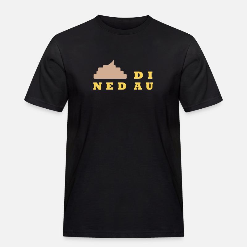 Scheiss di ned au - Männer Workwear T-Shirt - Schwarz
