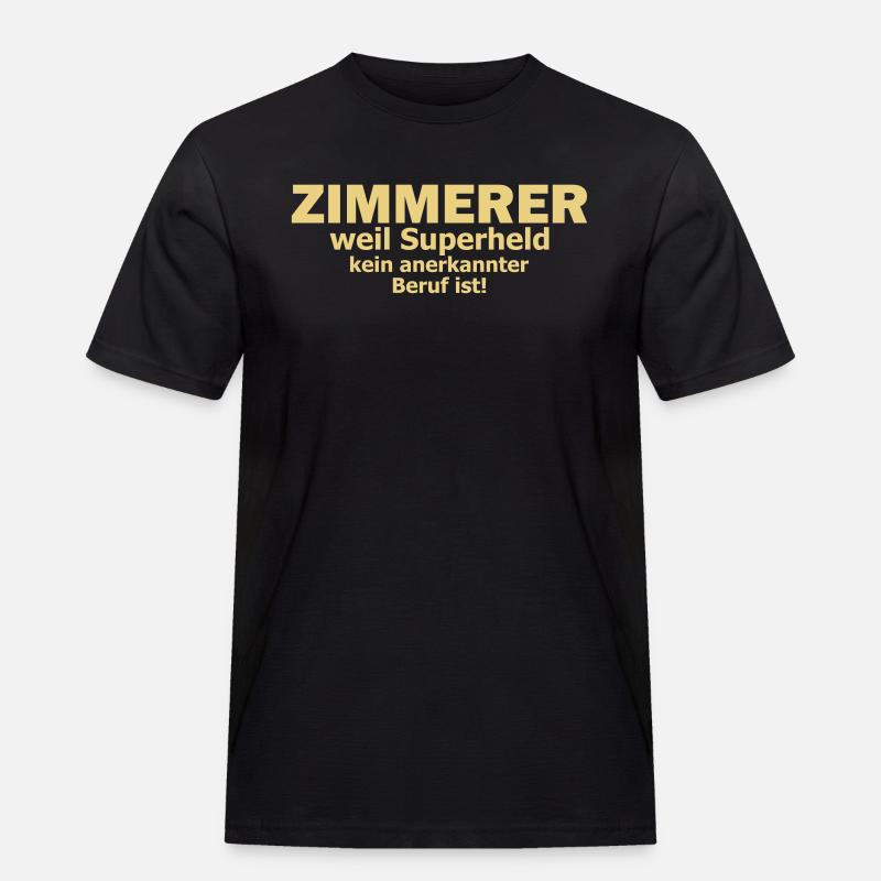 Zimmerer - Männer Workwear T-Shirt - Schwarz