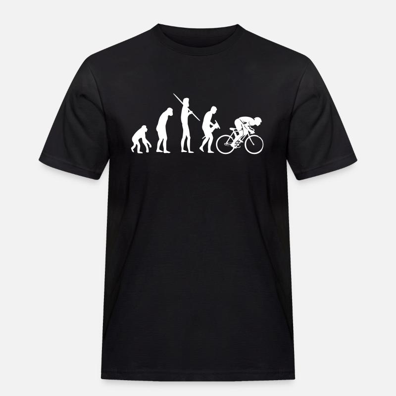 Biker Evolution - Männer Workwear T-Shirt - Schwarz