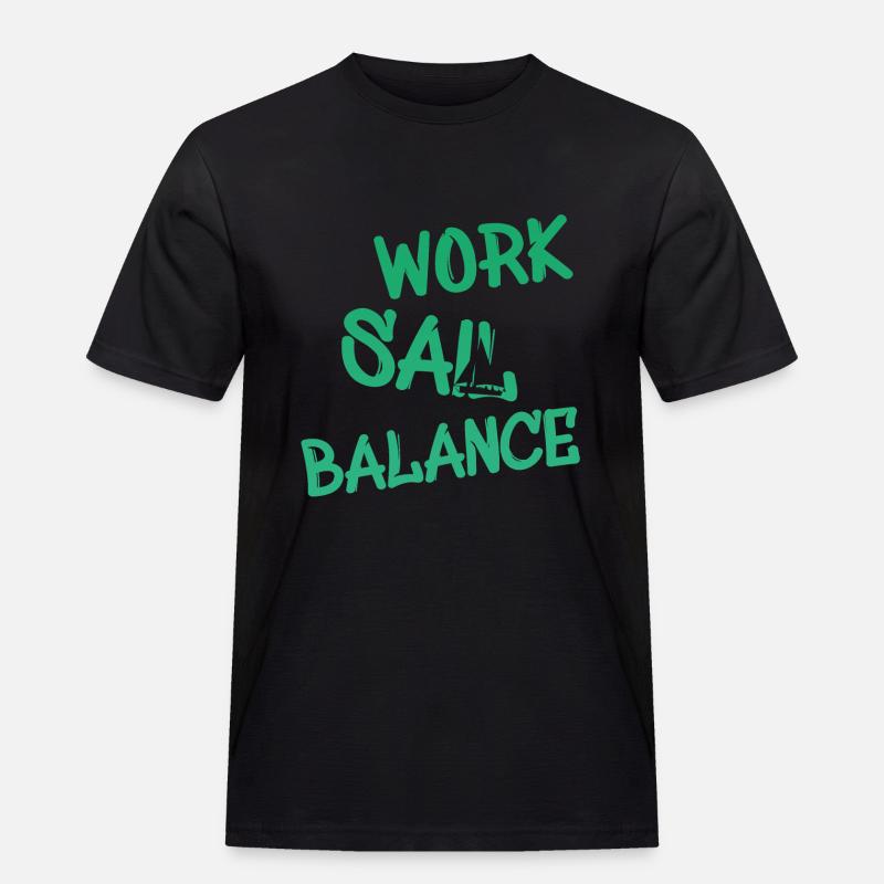 Segeldesign Segelboot Sailing - Männer Workwear T-Shirt - Schwarz