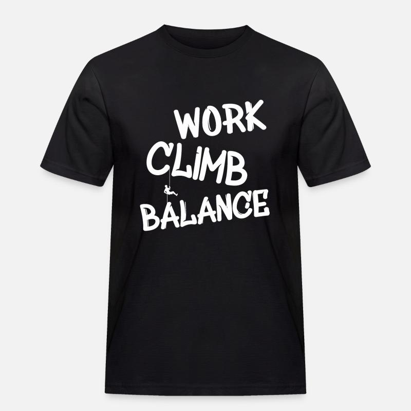 Klettern Kletterer Climbing Abseilen - Männer Workwear T-Shirt - Schwarz