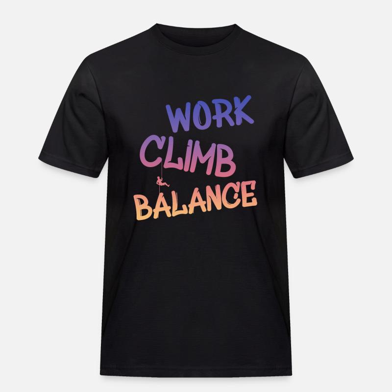 Klettern - Männer Workwear T-Shirt - Schwarz