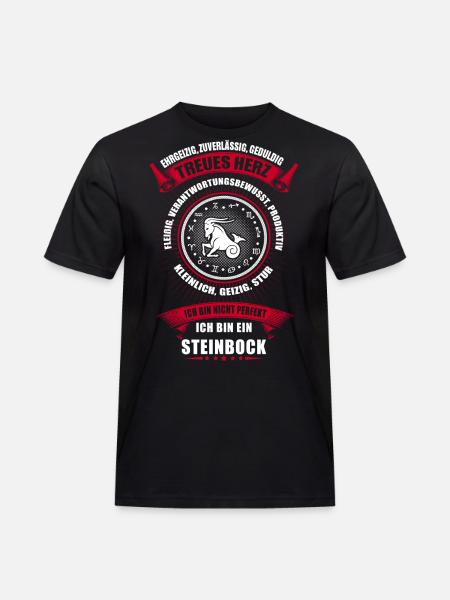 Steinbock Sternzeichen Horoskop - Männer Workwear T-Shirt - Schwarz