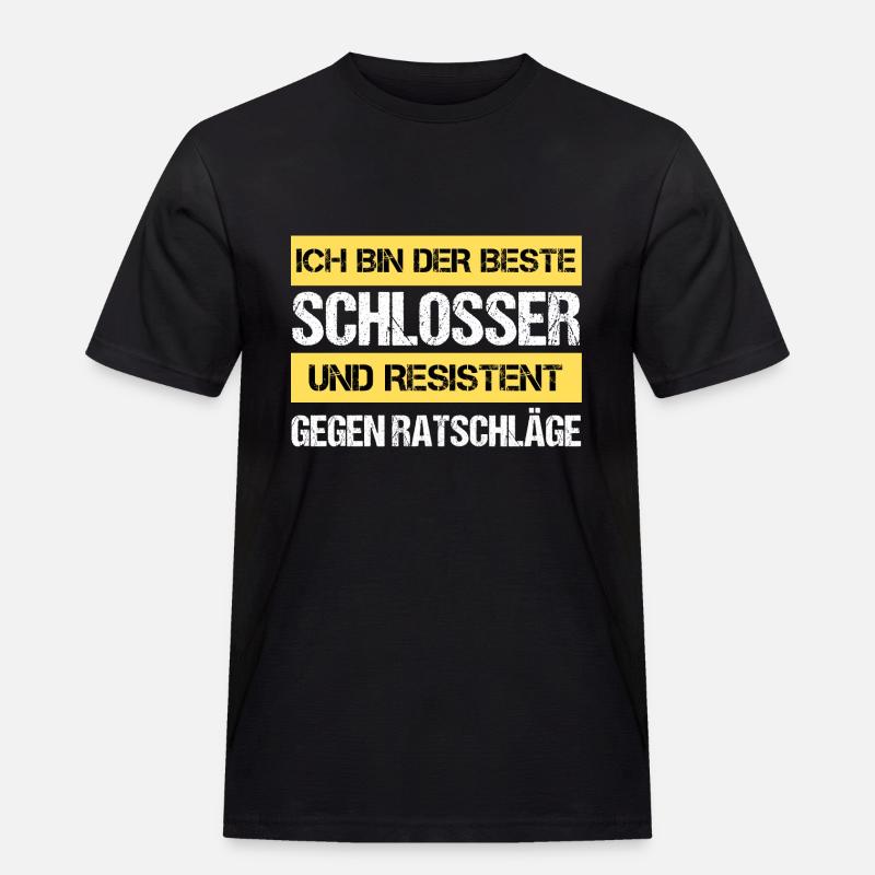 Resistenter Schlosser - Männer Workwear T-Shirt - Schwarz