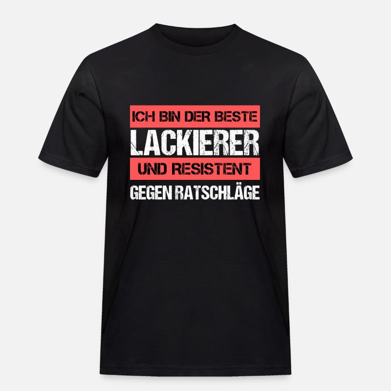 Resistenter Lackierer - Männer Workwear T-Shirt - Schwarz