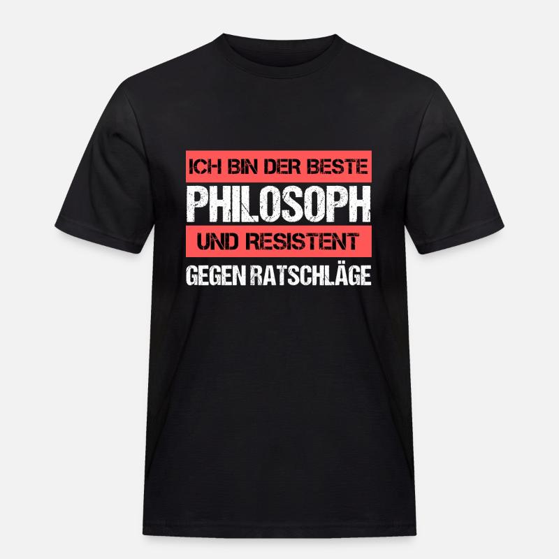 Resistenter Philosoph - Männer Workwear T-Shirt - Schwarz