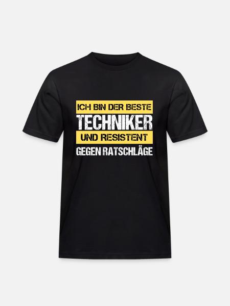 Resistenter Techniker - Männer Workwear T-Shirt - Schwarz