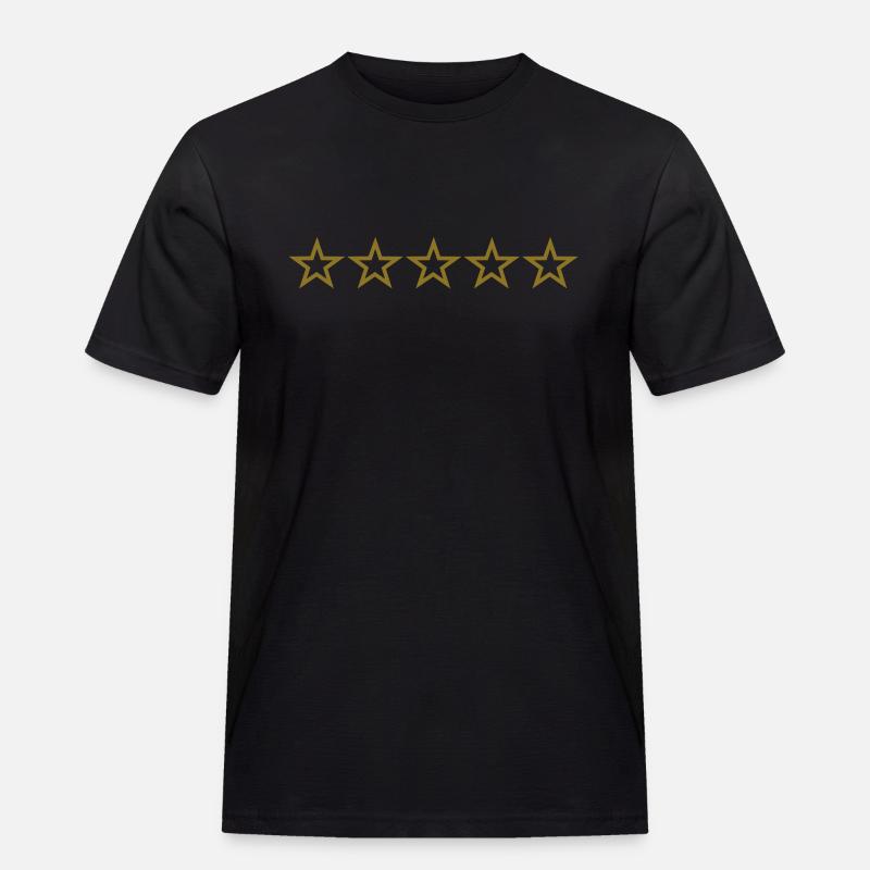 Sterne - Männer Workwear T-Shirt - Schwarz