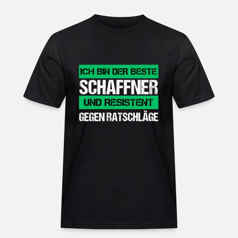 Resistenter Schaffner - Männer Workwear T-Shirt - Schwarz