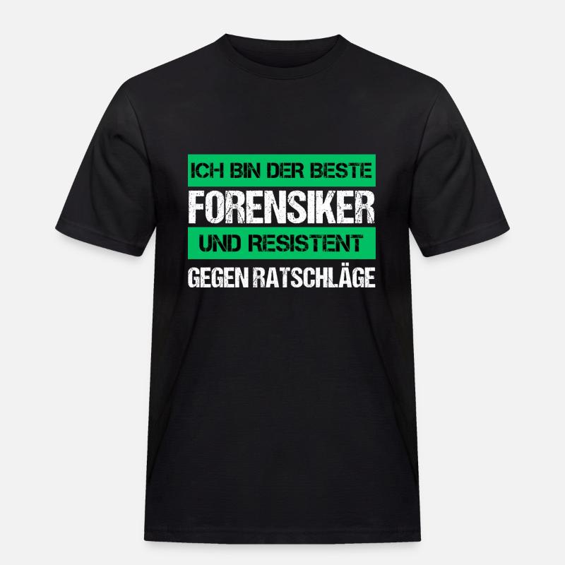 Resistenter Forensiker - Männer Workwear T-Shirt - Schwarz