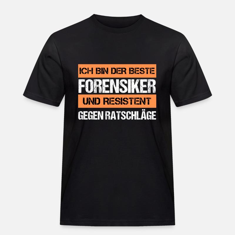 Resistenter Forensiker - Männer Workwear T-Shirt - Schwarz