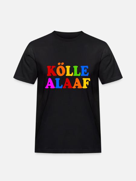 Kölle alaaf - Männer Workwear T-Shirt - Schwarz