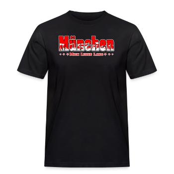 München Fussball Fans Mein Leben Lang - Männer Workwear T-Shirt - Schwarz - Vorne - AI Model Male 178 light (178cm)