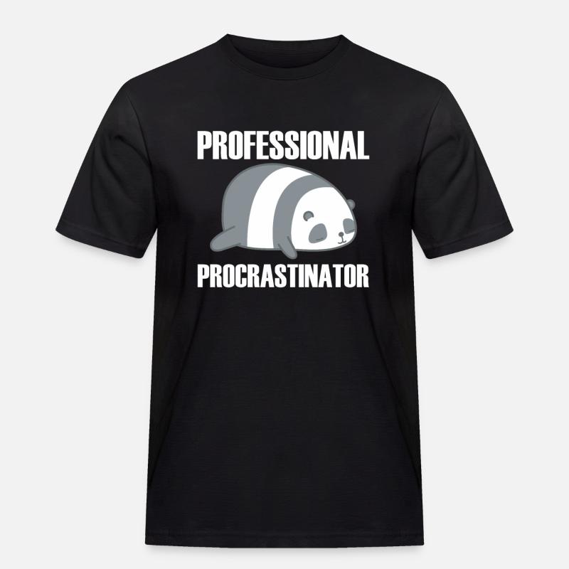 Prokrastination Aufschieben Aufschieber Student - Männer Workwear T-Shirt - Schwarz